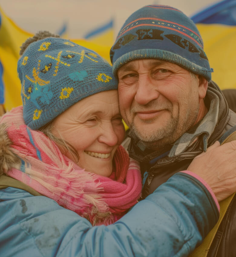 ウクライナの老夫婦